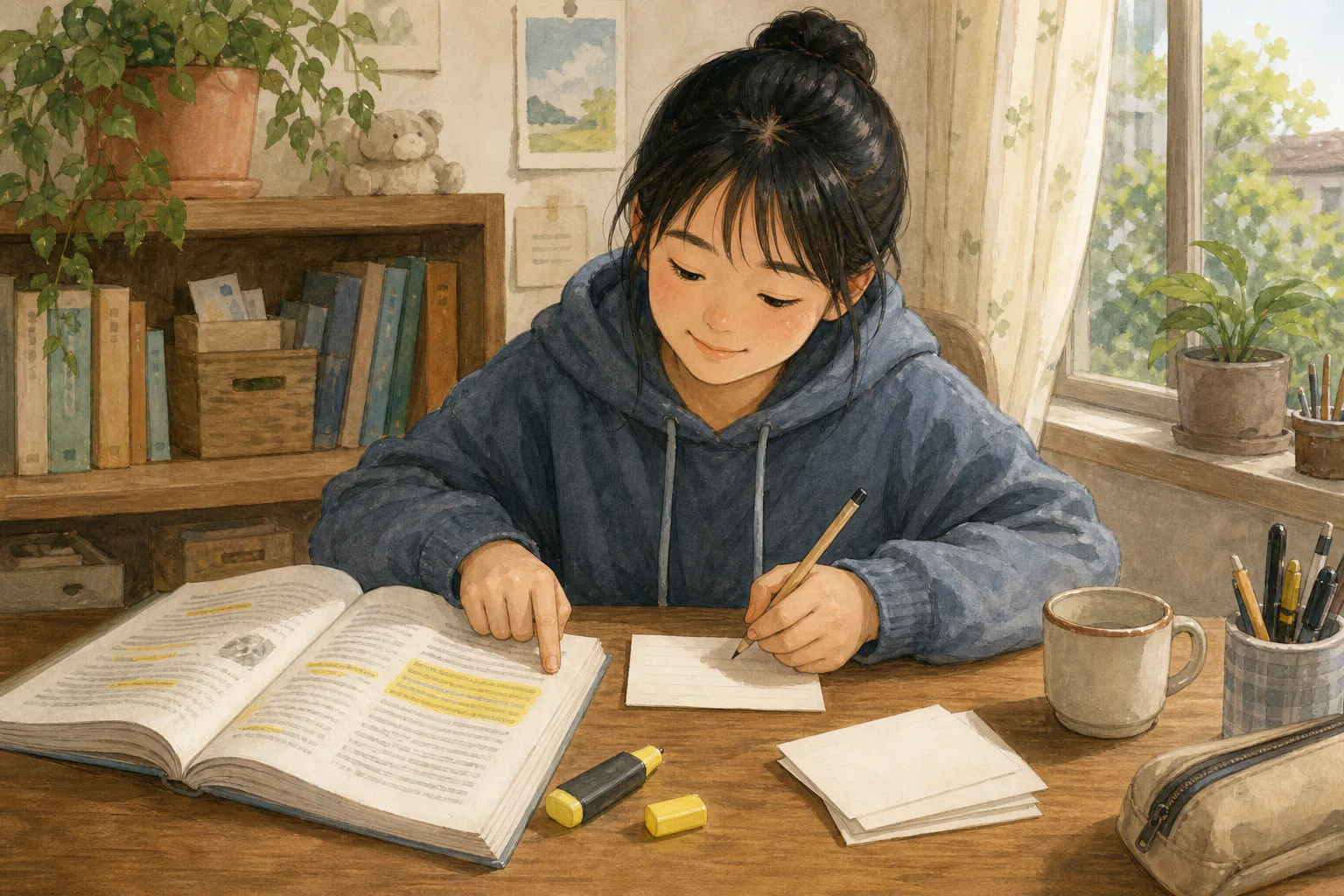 형광펜 문장을 질문으로 바꾸는 법의 핵심 상황을 보여주는 본문 삽화