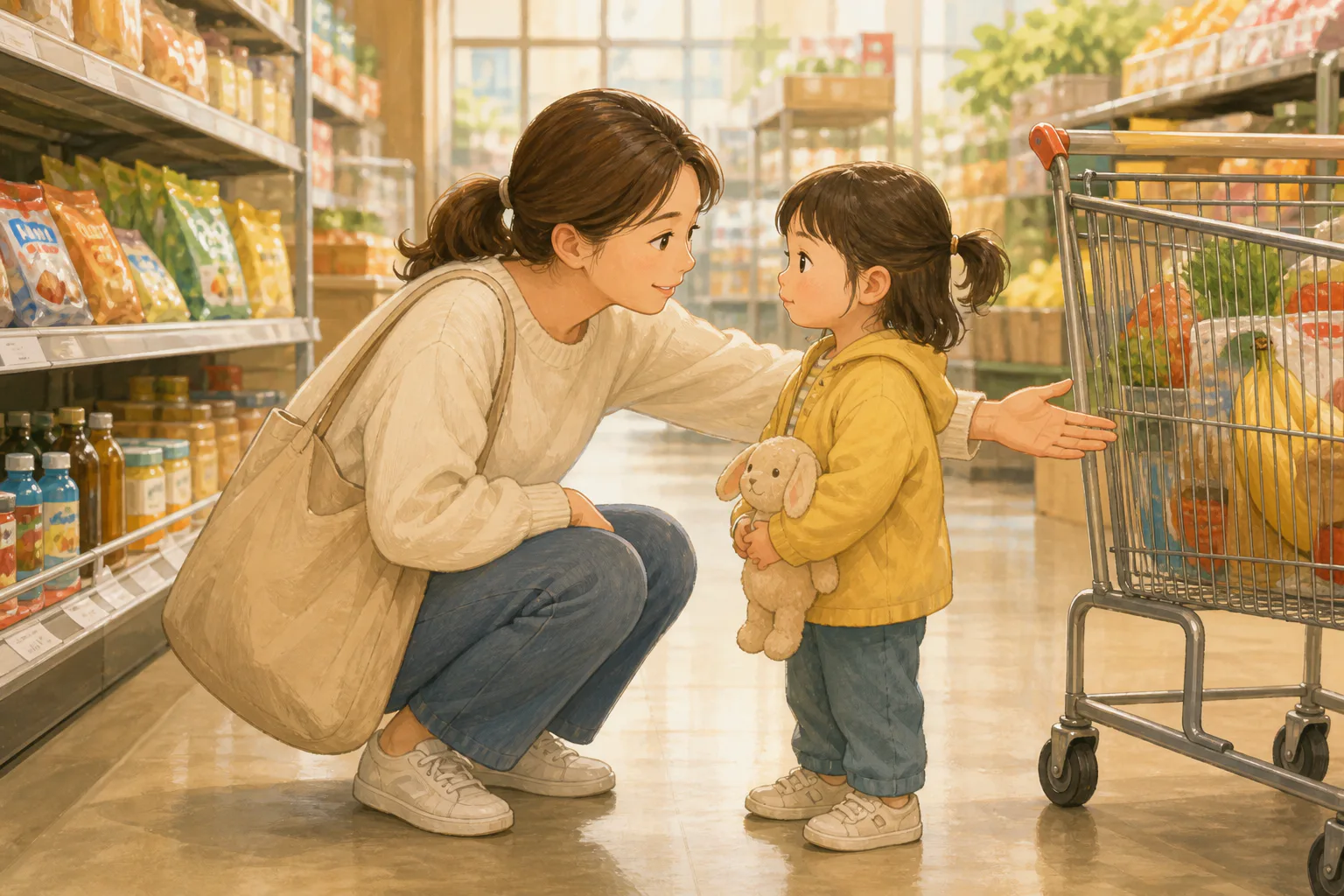 3. 진정한 뒤 짧게 대화해요의 핵심 상황을 보여주는 본문 삽화